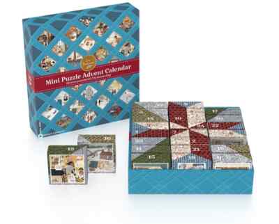 Loré Pemberton Advent Calendar - 24 Set of 100 Piece Mini Jigsaw Puzzles NYPC