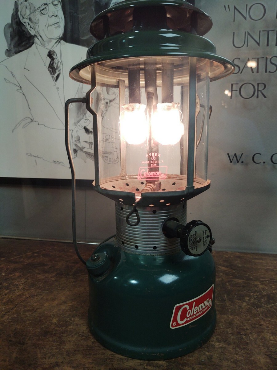 1966 COLEMAN DOUBLE MANTLE LANTERN MODEL 220F Dated 1/66 1966 COLEMAN DOUBLE MANTLE LANTERN MODEL 220F Dated 1/66