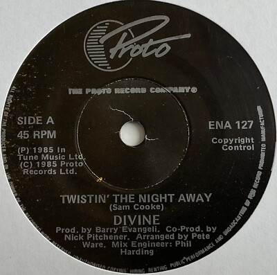 Divine - Twistin The Night Away - 7  Vinyl Single
