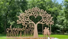 50th Anniversary topper, Tree swing anniversary topper, Personalized 25th,30th