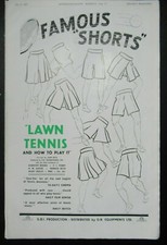 1935 Original Movie Poster HOW TO PLAY LAWN TENNIS Fred Perry & Dorothy Round