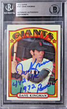 Dave Kingman 1972 Topps #147 Signed Rookie 442 HR Autographed Card RC Giants BAS