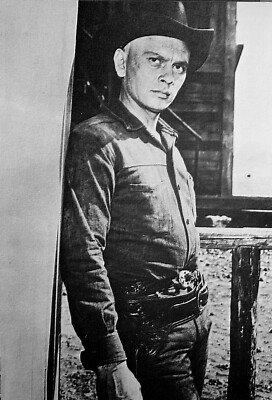 WESTWORLD sci-fi western clipping 1973 android Yul Brynner cowboy hat B&W  photo