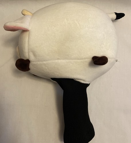 Hand Made White Cow Utility Wood Head Cover 11 x 9 x 6 Inches - Picture 2 of 5
