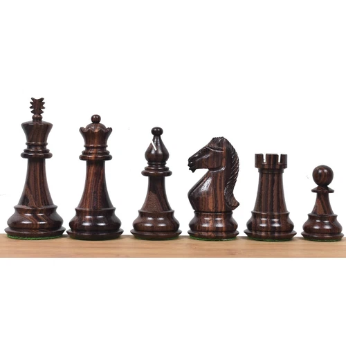 4" Majestic Series Staunton Chess Pieces Only set-Double Weighted Rosewood