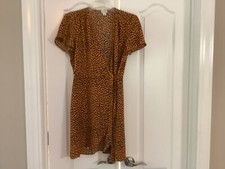 J. Crew Drapey Twill Leopard Wrap Dress Animal Print