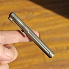 Compact TC4 Titanium Alloy Signature Pen Pocket Ballpoint Pen Outdoor Travel EDC