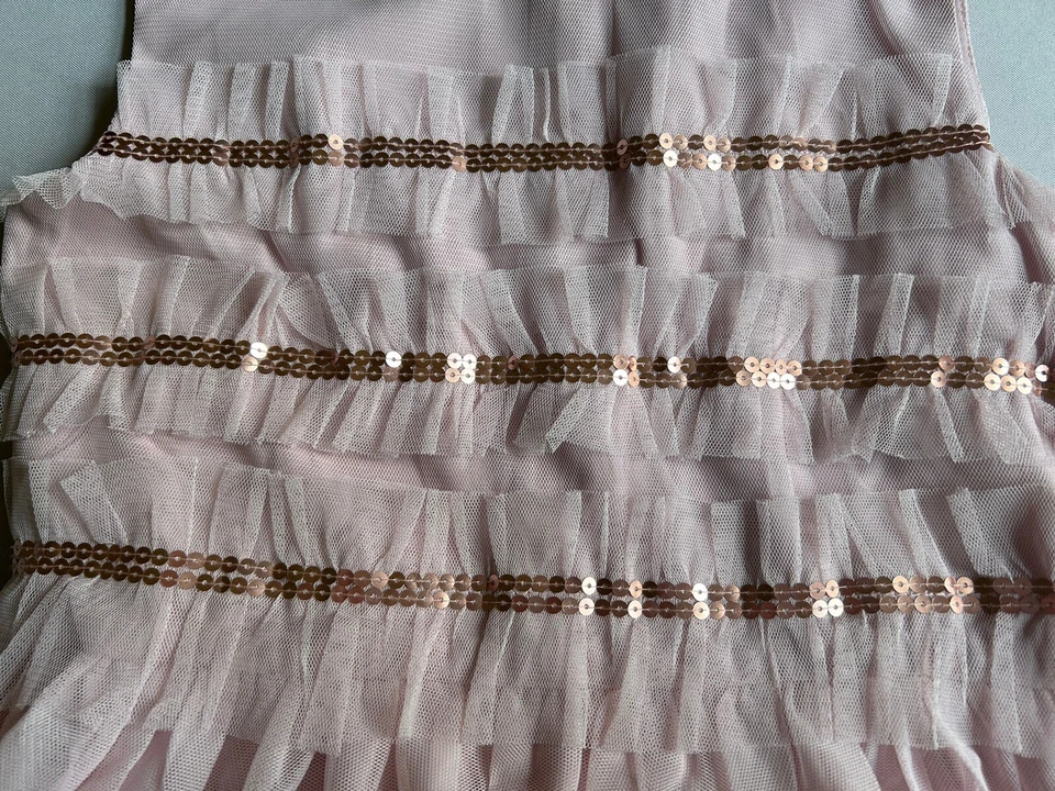 Monsoon GIRL Occasion dress pink CHIFFON SEQUINS age 11 yrs WEDDING PARTY PROM - Image 4 of 4