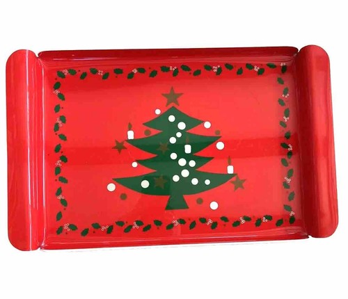 Vintage Christmas Tree Tray Match Mates International Laminations - Picture 1 of 5