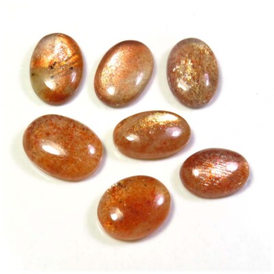 Sunstone Oval Natürliche Edelsteine 16-18,5mm 64ct Cabochon 7-tlg ST-689