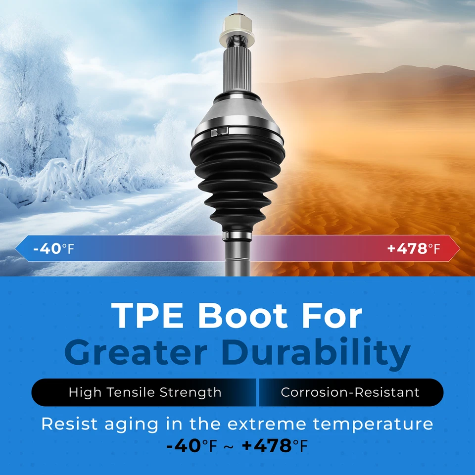 Pair Front CV Axle Shaft Assembly for 2011-2022 Dodge Durango 3.6L V6 - Image 3 of 4