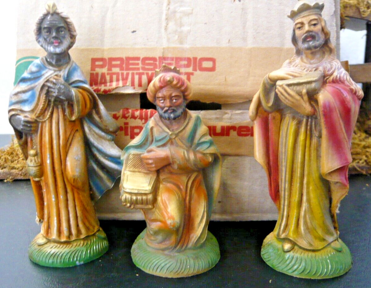 Vintage Presepio Nativity Set Creche Krippenfiguren Made In Italy