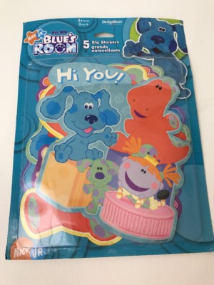 Blues Clues Blues Room 5 Big Stickers New Sealed 2005