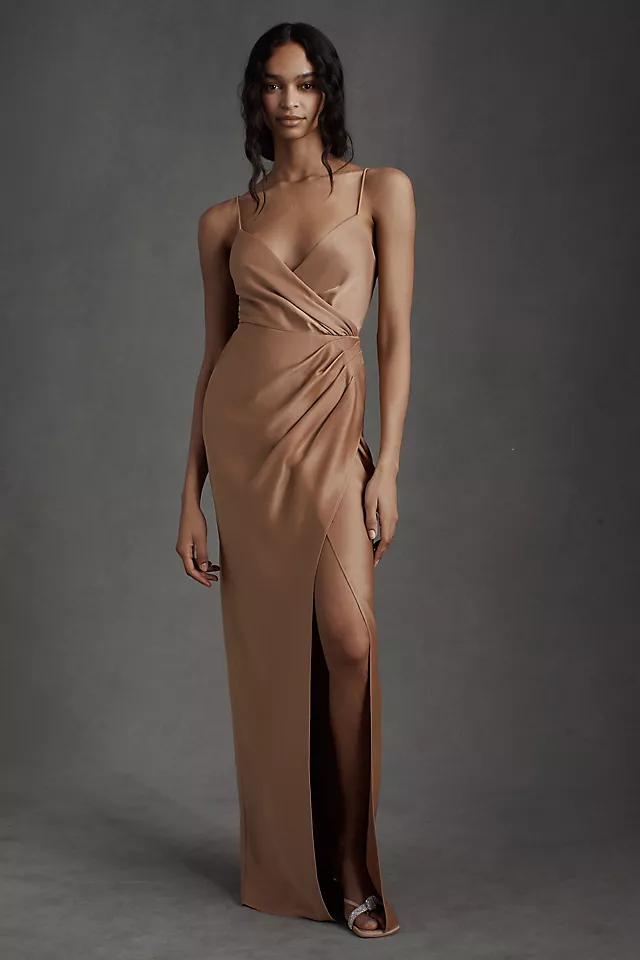 freya satin dress bhldn BHLDN Freya Satin Charmeuse Dress