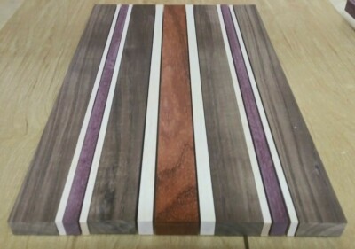 #16 13/16'' CUTTING BOARD KIT - WALNUT, PURPLE HEART, & PADAUK - FREE SHIPPING!