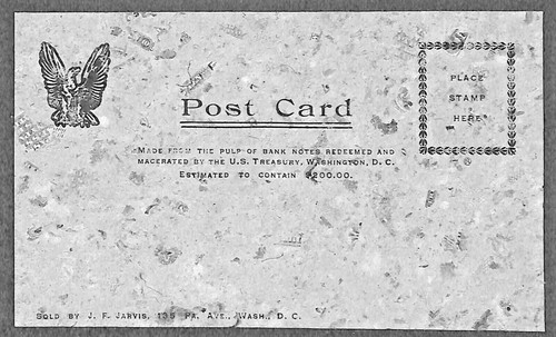 Tarjeta postal de pulpa de dinero macerado de Washington DC - Imagen 1 de 2