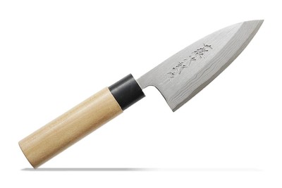Tojiro White Paper Steel Kasumi Nagashi Small Deba Knife 120mm (4.7 in)