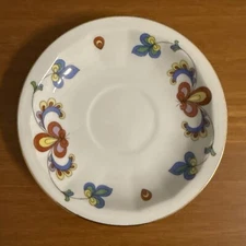 Vintage Porsgrund Norway Farmers Rose Saucer ONLY (No Cup) - 3 Avail