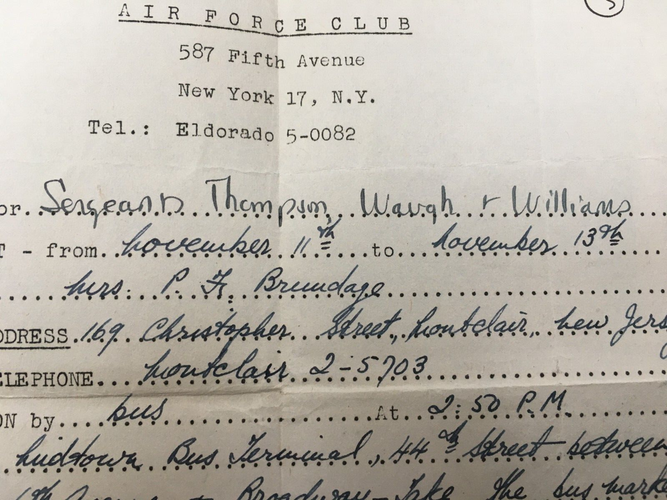 RAF SERGEANT PILOTS X Canada Percival Flack Brundage NEW YORK PRICE