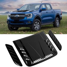 3pcs Automotive Hood Scoop Vent Hood Louver Gloss Black For Ford Ranger Truck