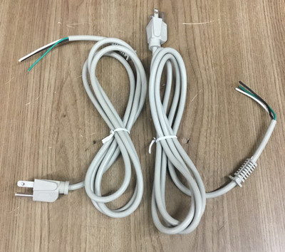 TWO- 6ft 18 Gauge 3 Prong Heavy Duty Replacement Power Supply Cord Cable 120VAC