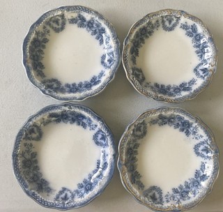 Antique BRUSSELS pattern 4 Butter Pat Dishes W.H. Grindley