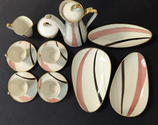 Winterling Röslau Bavaria Kaffeeservice Porzellan Vintage 50er 60er für 4 Person