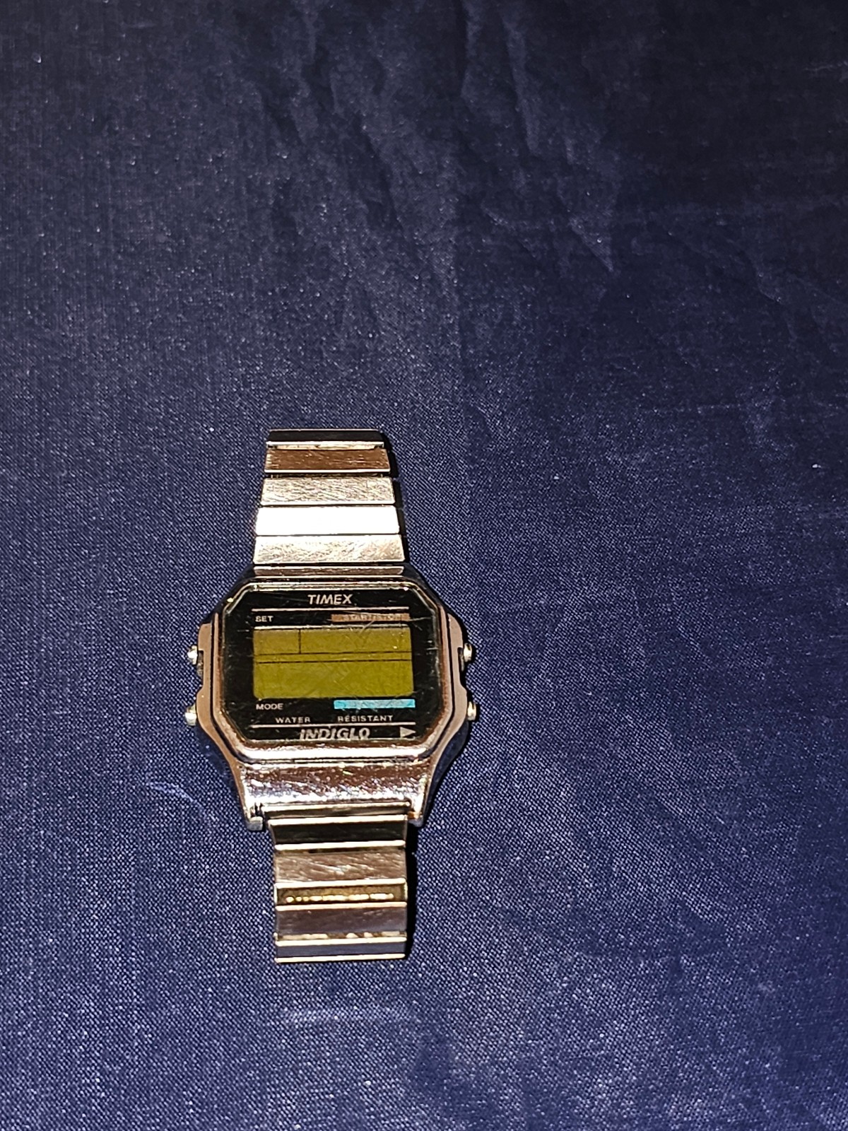 Timex R6 TIMEX 555 R6 Classic Digital Indiglo 33mm Silver Tone Watch AS IS WR ...
