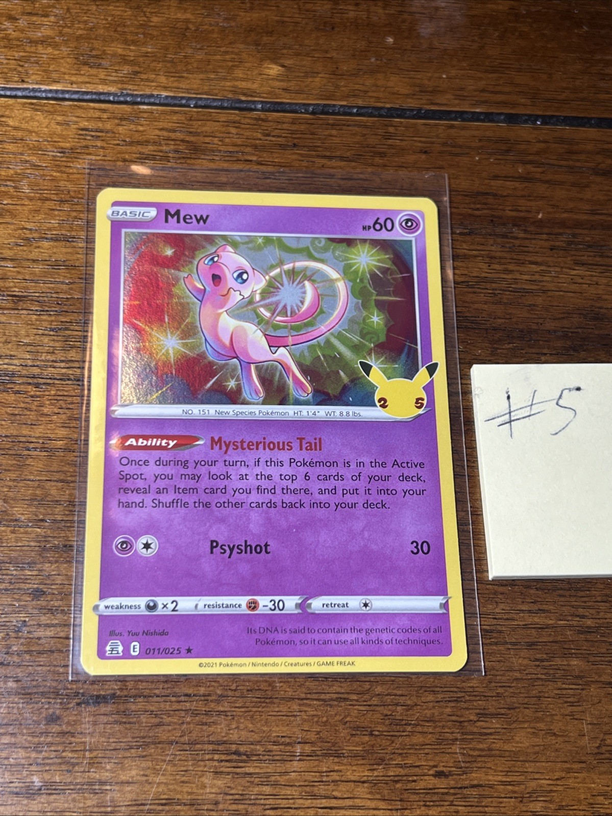 Pokémon TCG Mew 11/25 Holo Rare Celebrations 25th Anniversary NM