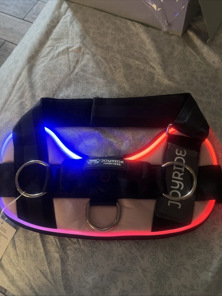 Arnés Para Perros Con Luz Neón Para La Noche Material Doble Foto 2 de 4