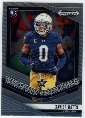 Xavier Watts 2025 Panini Prizm Draft Picks #25 Notre Dame Trophy Hunting RC