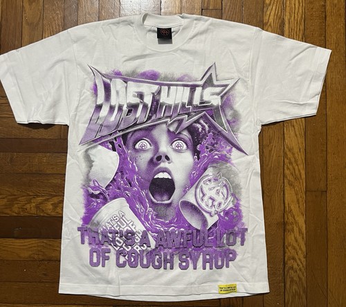 Men’s Sz Large Lost Hills White Tee Shirt