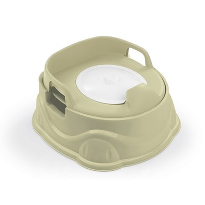Dolu Nuve 3-in-1 Potty, Toilet Adapter, and Step Stool, Ergonomic Design, Green