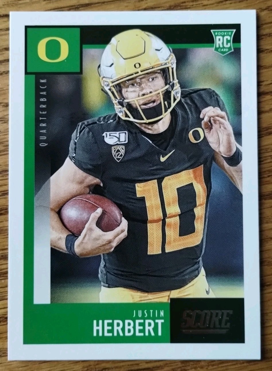 2020 Score - Rookies Justin Herbert #362 (RC) Oregon Ducks/Los Angeles Chargers