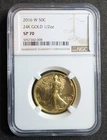 2016-W Walking Liberty Half Dollar Centennial Gold Coin - NGC SP-70