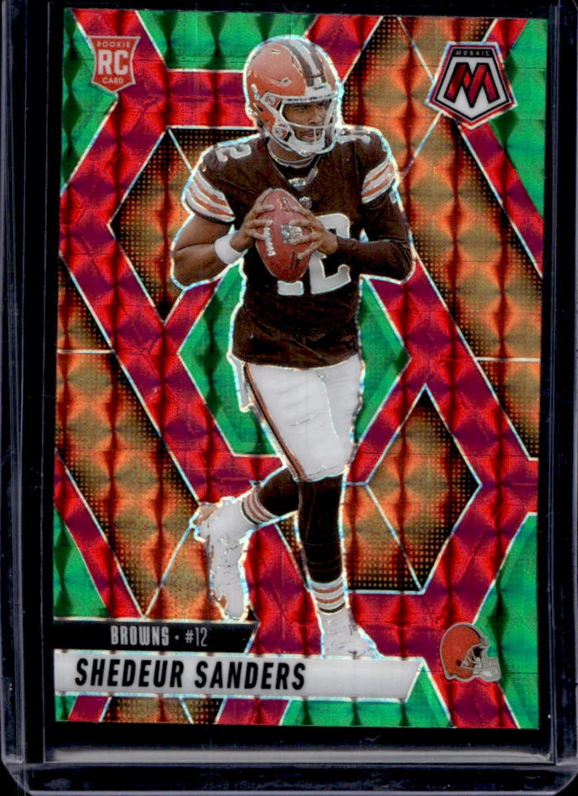 2025 Mosaic Shedeur Sanders Rookies RC Choice Red & Green Prizm #302 Browns