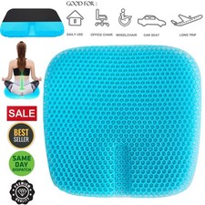 Large Gel Seat Cushion For Lower Back Pain Pressure Relief Wheelchair Car Office