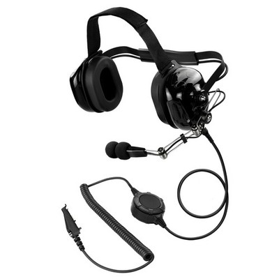 Bommeow BHDH50PTT-BK-K3 Noise Isolation Headphone for Kenwood NX-3200 NX-5200