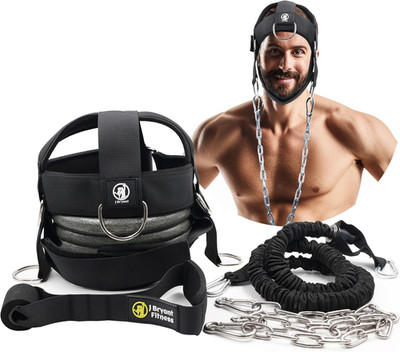 Multifunctional Neck Head Harness Weight Lifting Training with Resistance Bands,