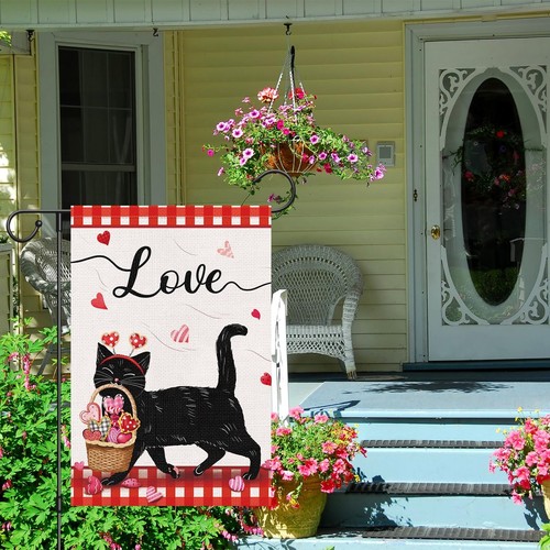 Louise Maelys Valentinstag Garten Flagge 12 x 18 Doppel Zoll,  - Bild 3 von 4
