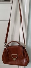 Modalu Leather Crossover/shoulder Bag With Carry Handle In Brown