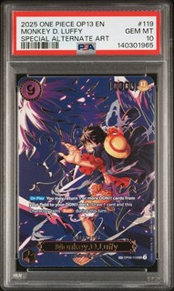 2025 ONE PIECE CARRYING ON HIS WILL SPECIAL ALT ART #119 MONKEY D. LUFFY PSA 10