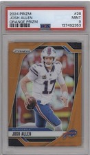 Panini Prizm Orange Prizm Josh Allen #28 /249 PSA 9 Buffalo Bills NFL Card