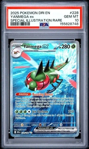 POKEMON DESTINED RIVALS SPECIAL ILLUSTRATION RARE - YANMEGA EX 228/182 - PSA 10