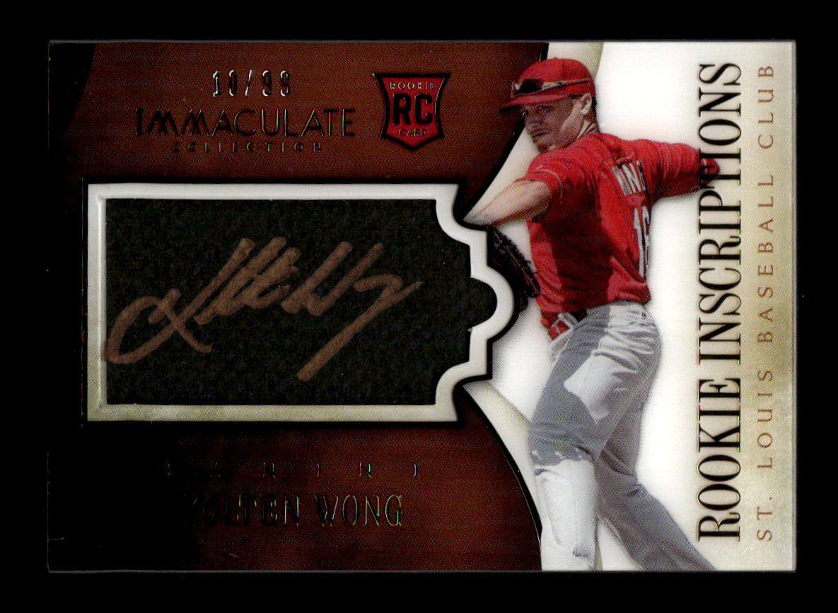 2014 Panini Immaculate Kolten Wong #132 Rookie Inscriptions Autograph Gold /99