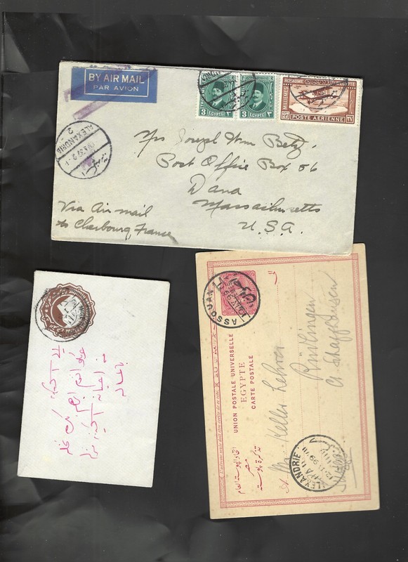 EGYPT-COVERS-FDC-LOT OF 7--MIXED PERIODS-FRANKING-CANCELS!!-AV TO VF-#22