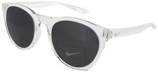 NIKE ESSENTIAL HORIZON EV1118 910 Sunglasses CLEAR Frame DARK GREY Lenses 51 mm