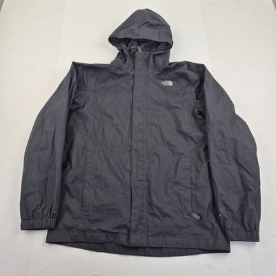 THE NORTH FACE Jacke XL 13-15 Jahre schwarz Junge Taschen Mantel Kapuze Logo Dry Vent