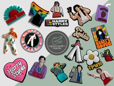 SPORTS MODE CHARMS Harry Styles - Charms für Schuhe Clogs Sandale - Music Pride Golden One Direction