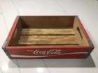 Vintage Red Coca Cola 3 Slat Wood Red Crate Metal Details Really Nice Shape